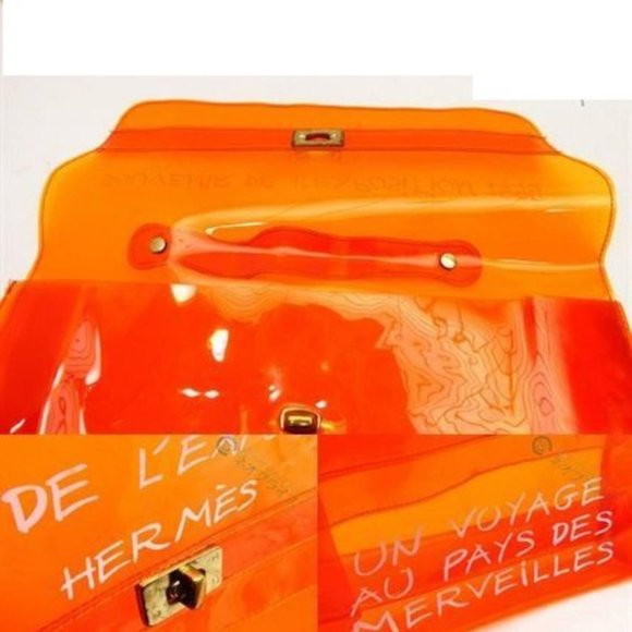Hermès 1998 Clear Orange Souvenir De L'Exposition Kelly Translucent 241115 - Picture 9 of 12